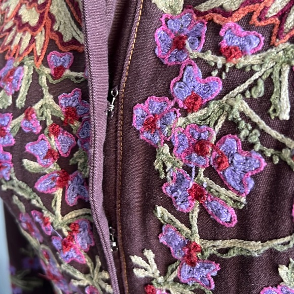Vintage Embroidered Floral Duster Coat - Picture 13 of 16